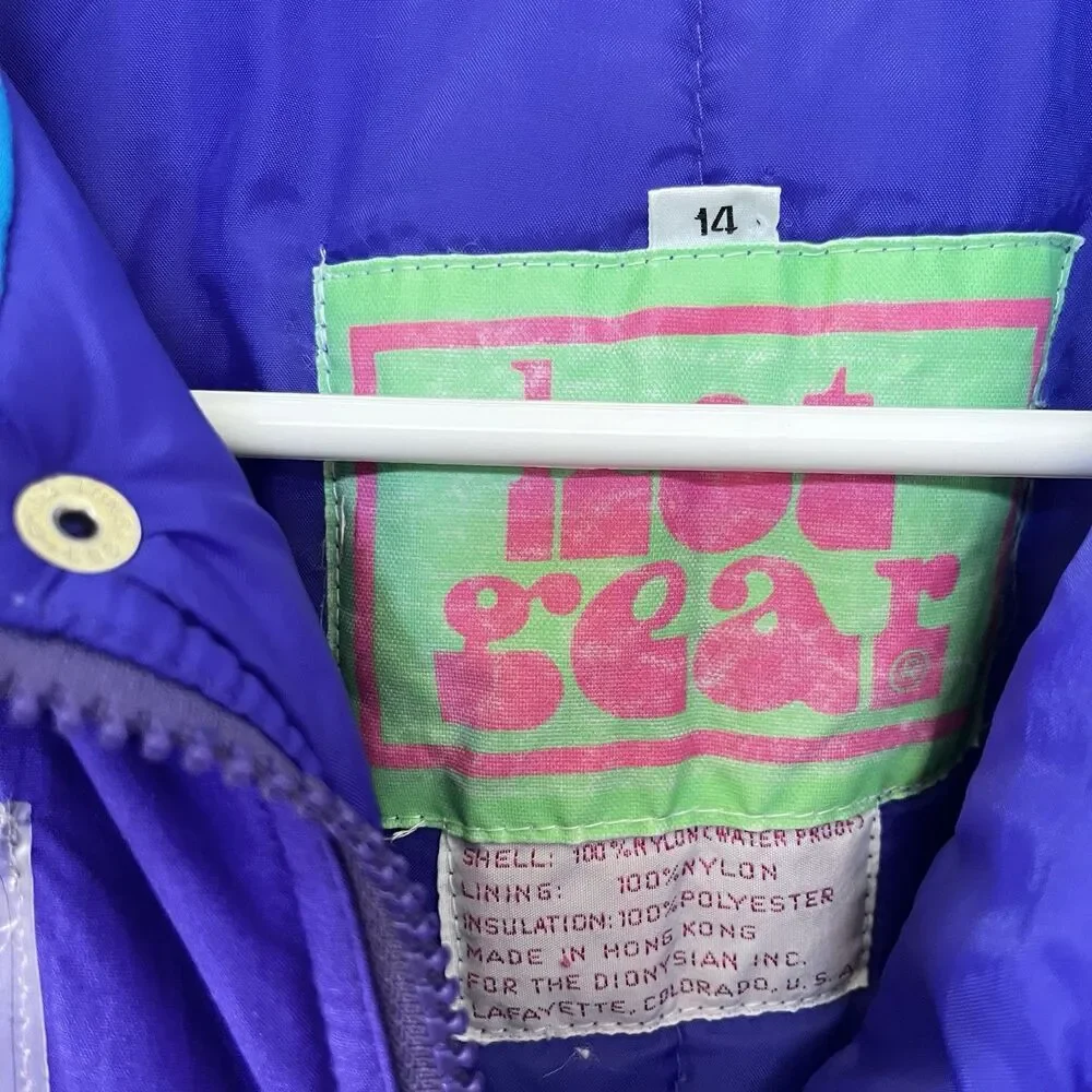 Vintage Hot Gear Waterproof Insulated Winter Jacket 80s Hot Wave Youth Size 14